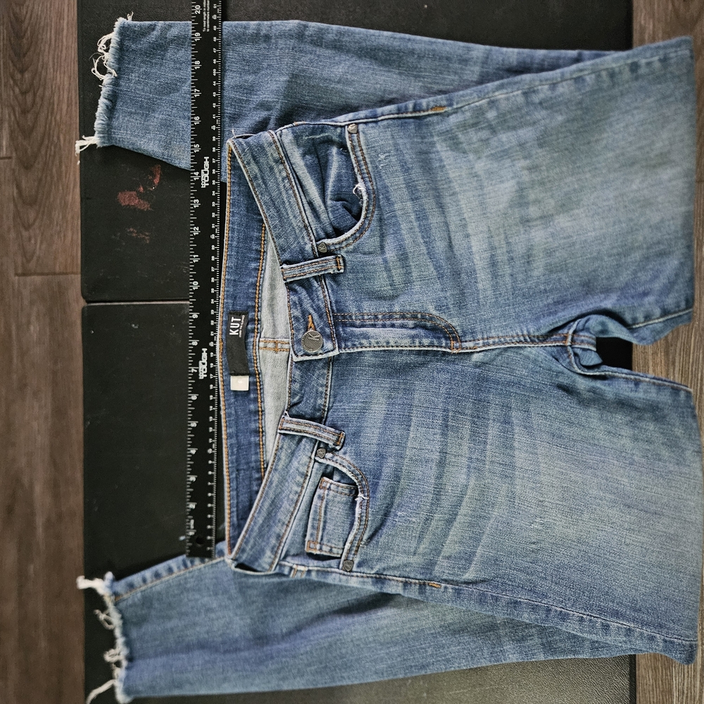 Kut from the Kloth Light Blue Cropped Raw-Hem Jeans
